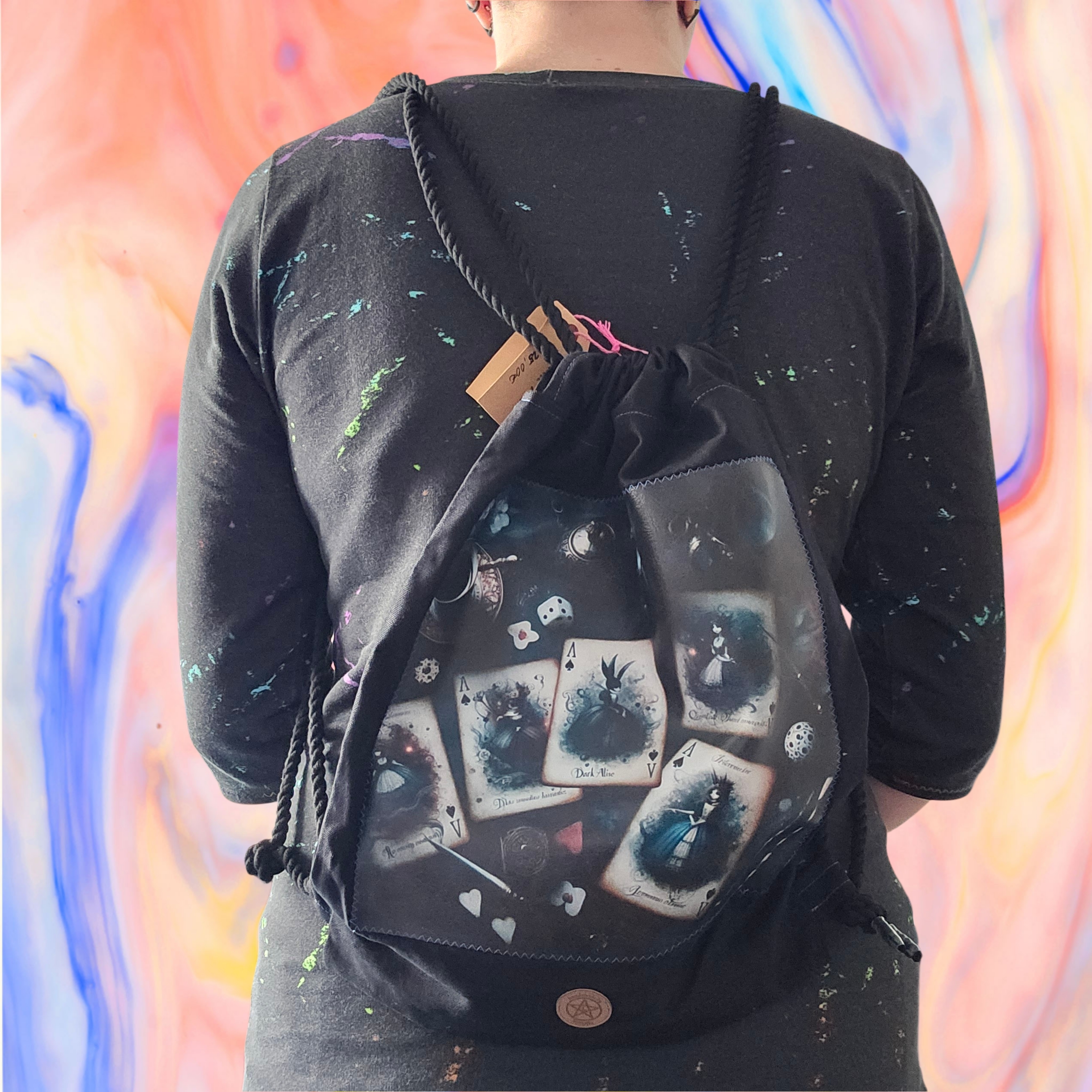 Rucksack Beutel Harris "Dark Alice Cards" – Bild 3
